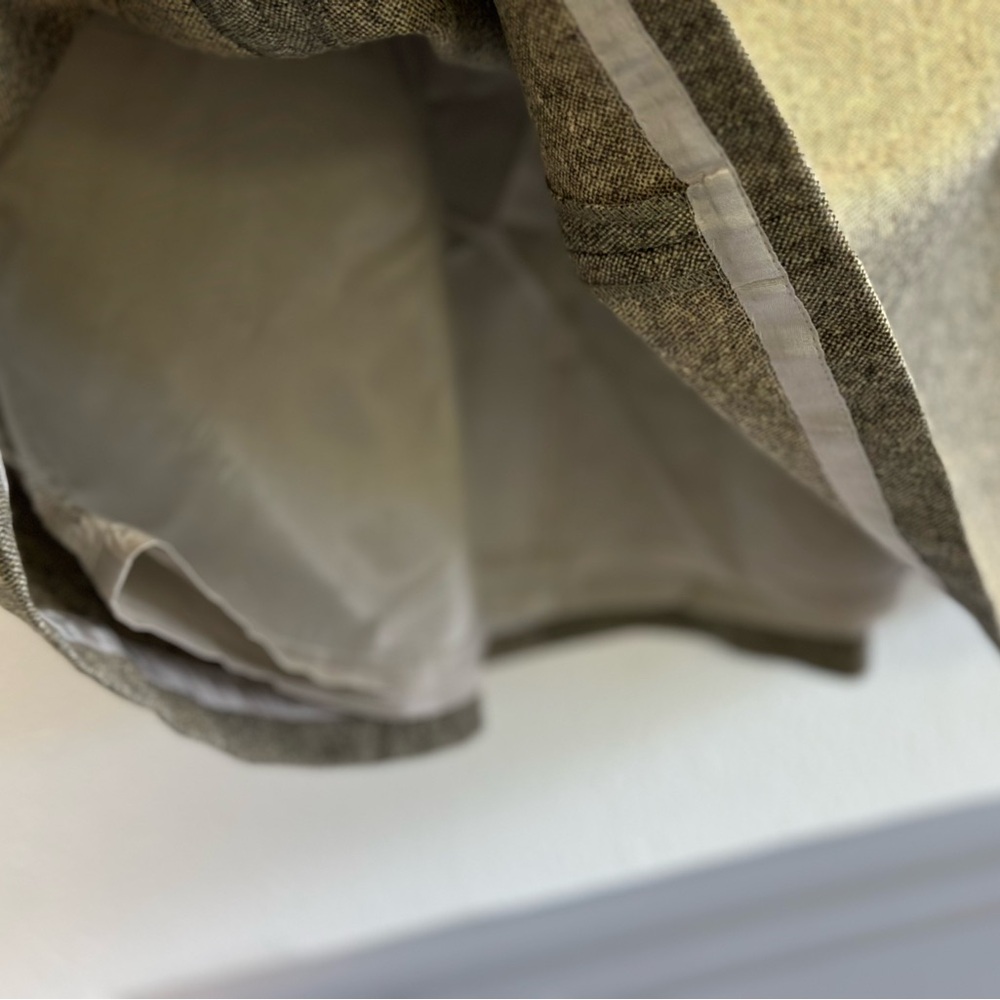 J. Crew 100% Wool Brown A-Line Skirt - Picture 5 of 12